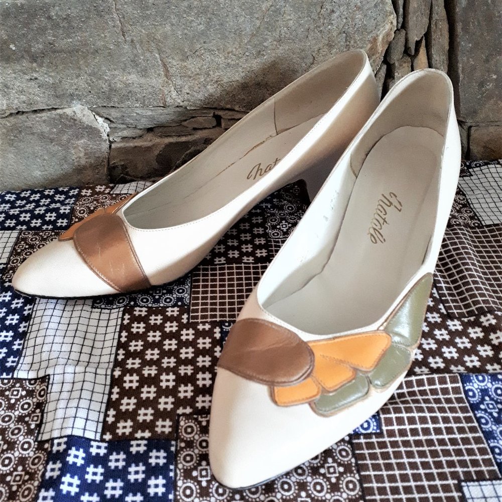Vintage 1980s Natale Low Heel Leather Pumps Size 8